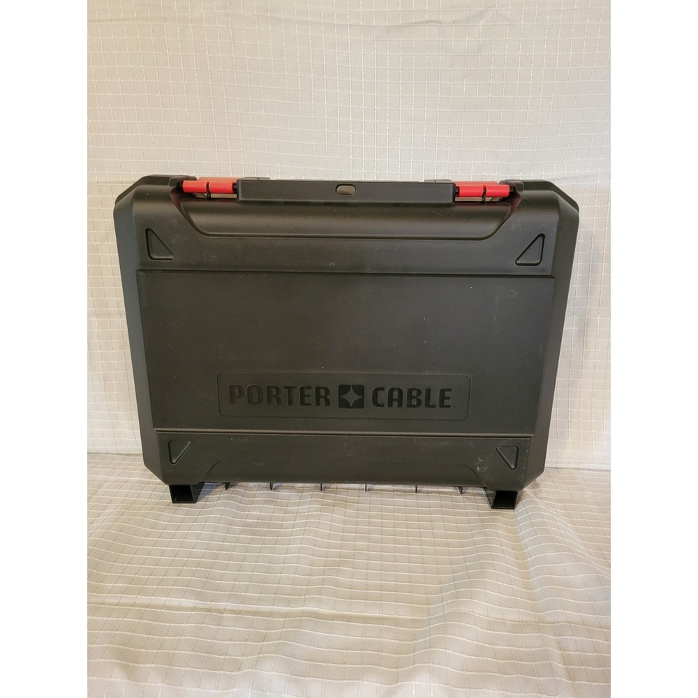 Porter Cable Black Hard Plastic Tool Storage Carrying Case with Red Latches